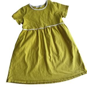 Roolee Kids Yellow Cotton Dress with Pockets Size 9-10